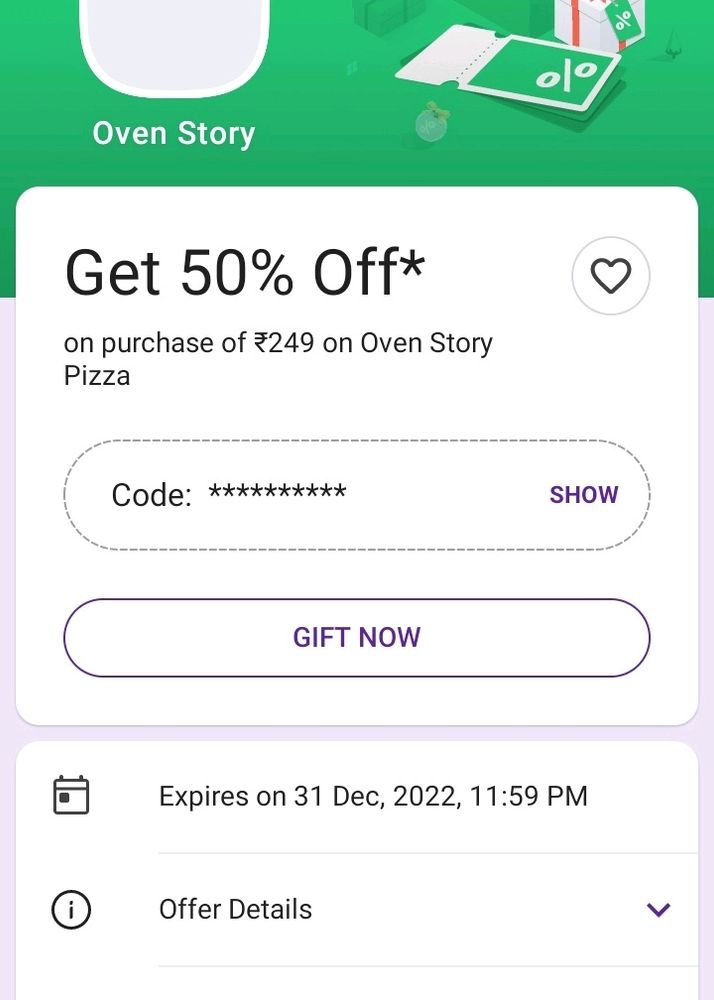 50 percentage off
