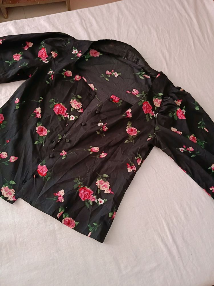 Floral Print Shirt Top
