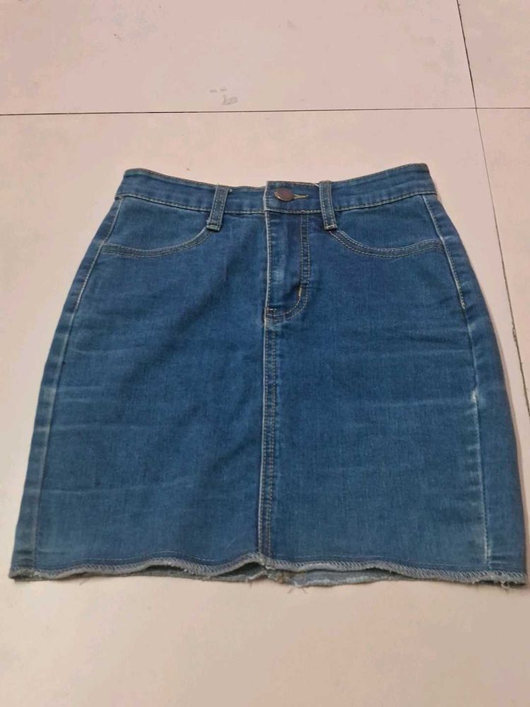 Denim Mini Skirt