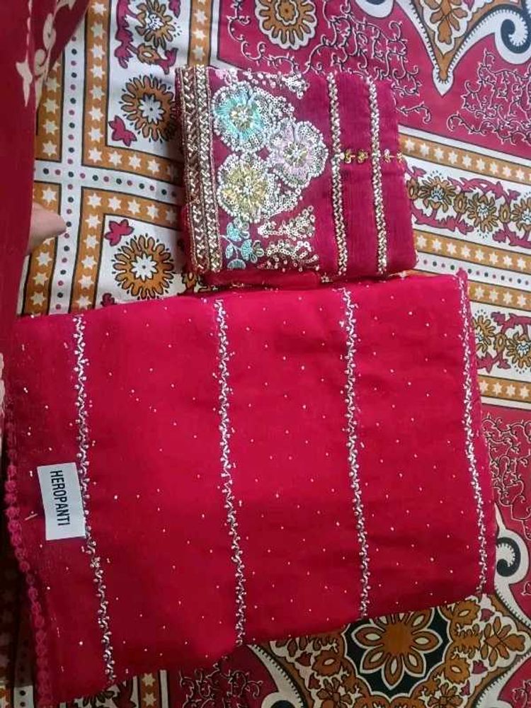 Gorgeous Red Embroidered with handwork Blouse
