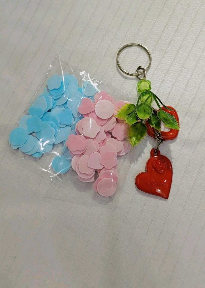 Keychain with 2 packet soaps