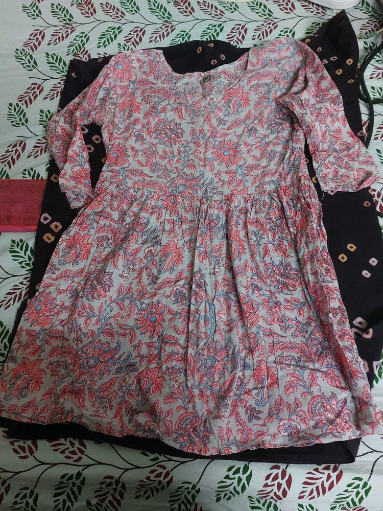 Floral Print Kurta