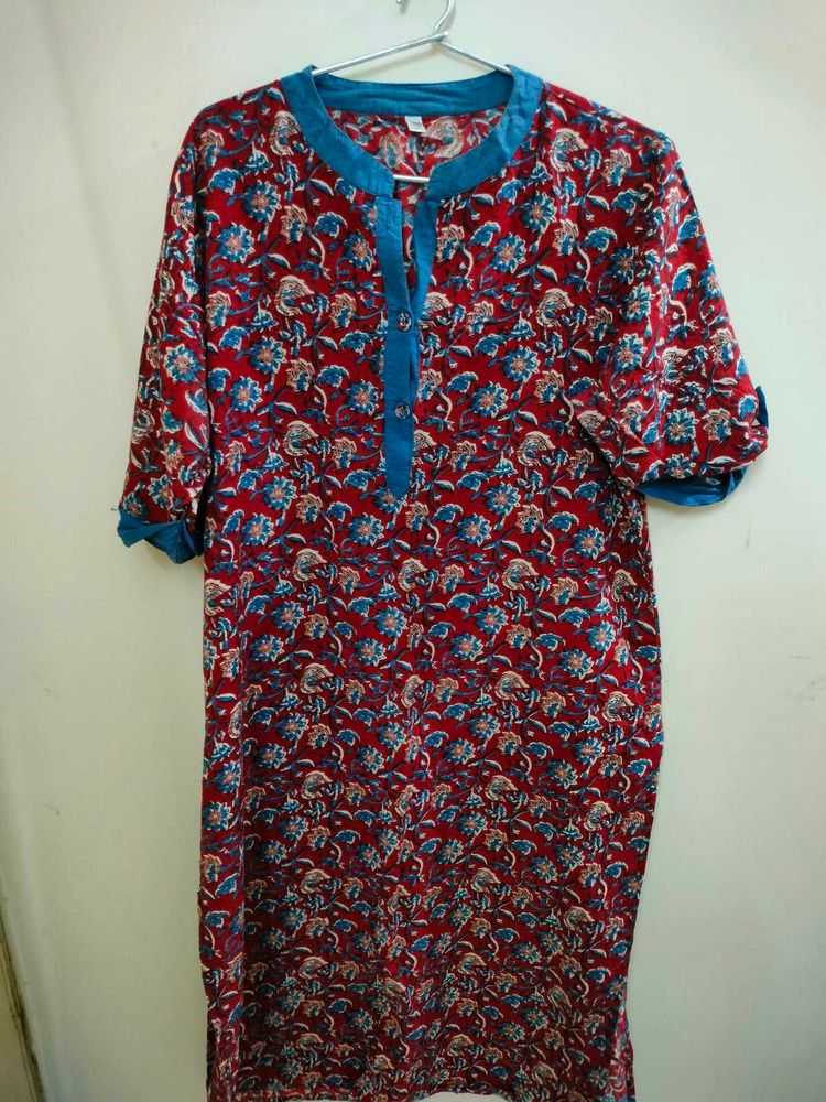 Floral Print Kurta XL