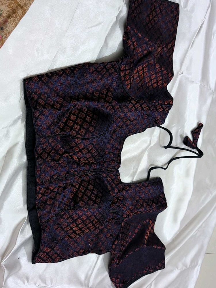 Elegant Ethnic Blouse Royal Blue Very Deep Color