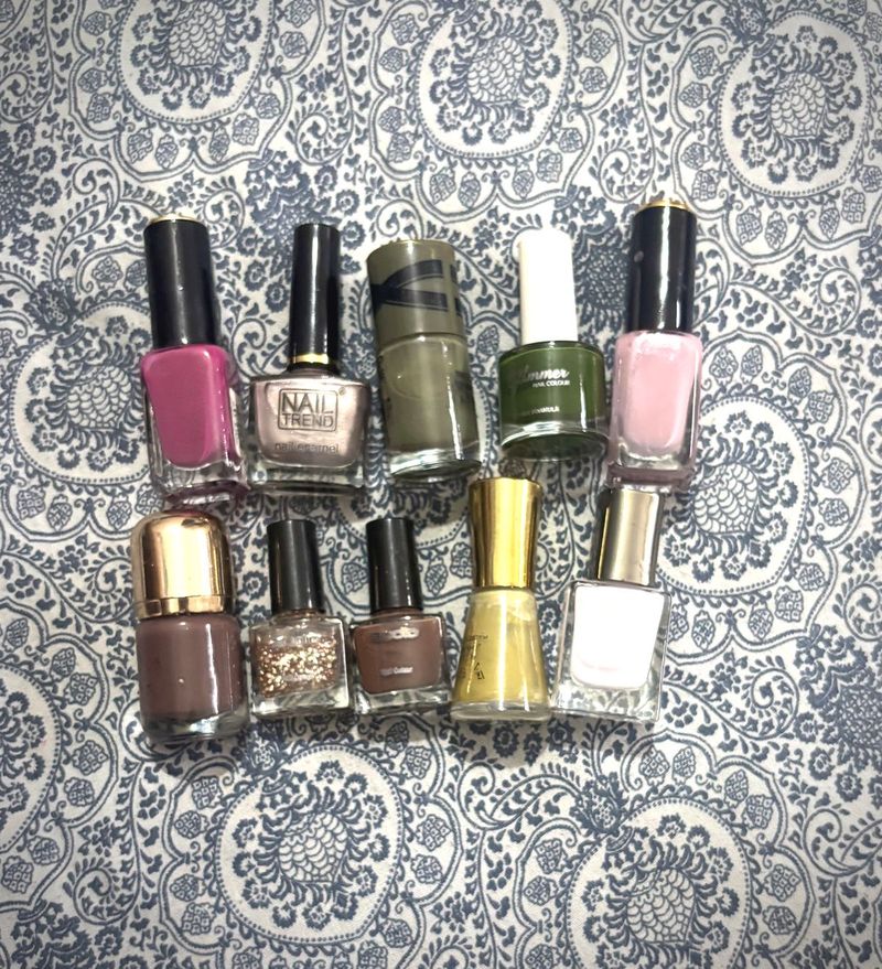 Set Of 10 Beautiful Nailpaints