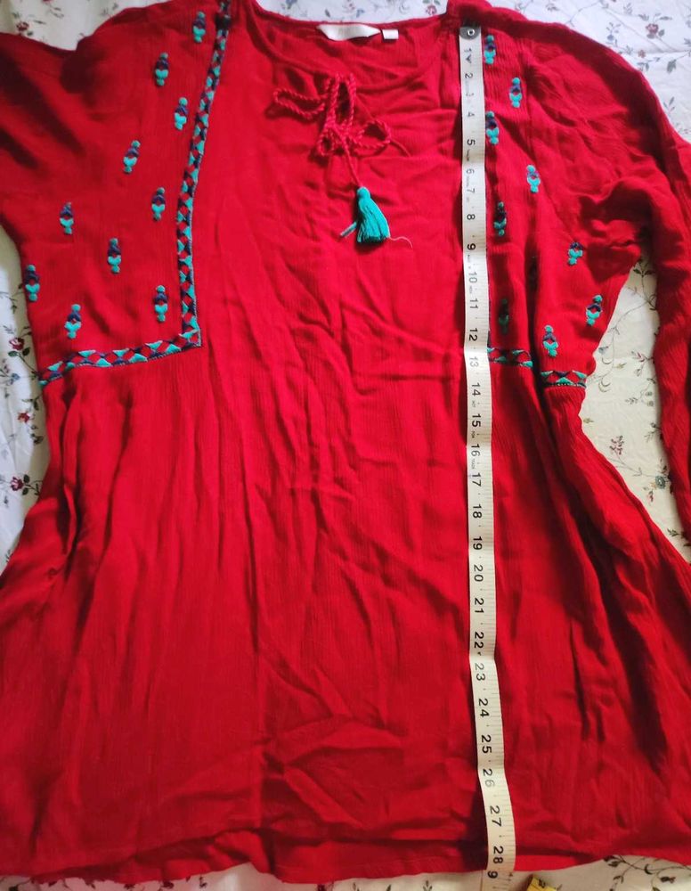 Dark Red Max top/tunic
