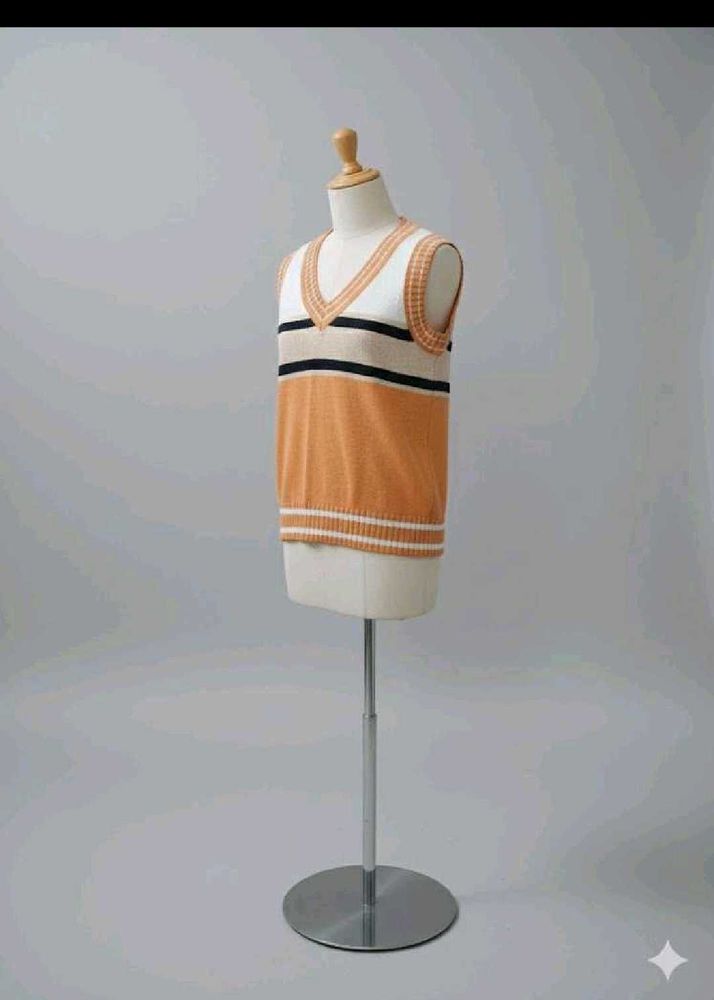 Striped Knit Sweater Vest