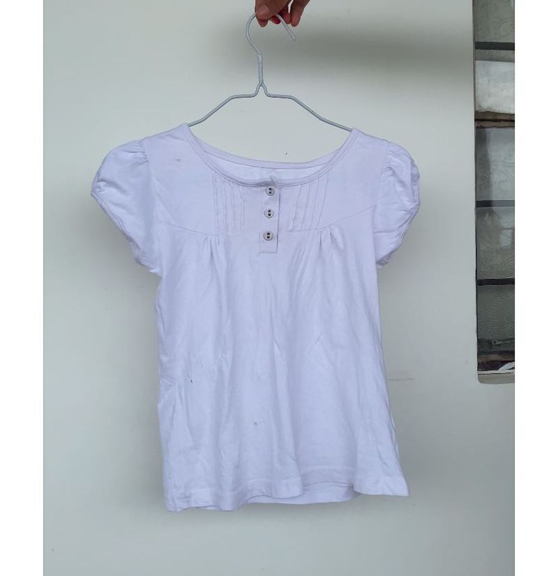 White Puff Sleeve Top