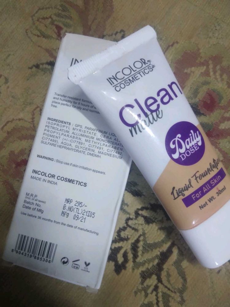 Incolor Cosmetics Clean Matte Foundation