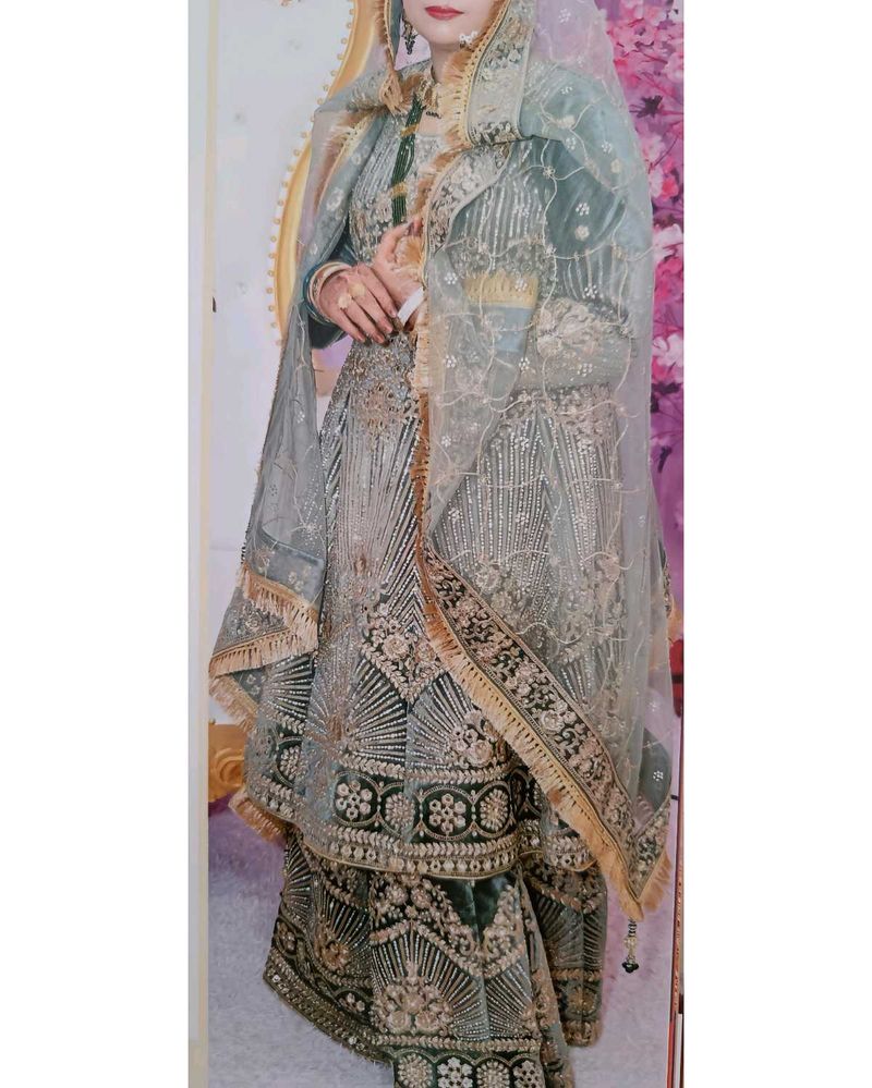 Emerald Heavy Sharara Set – Bridal/Engagement Wear