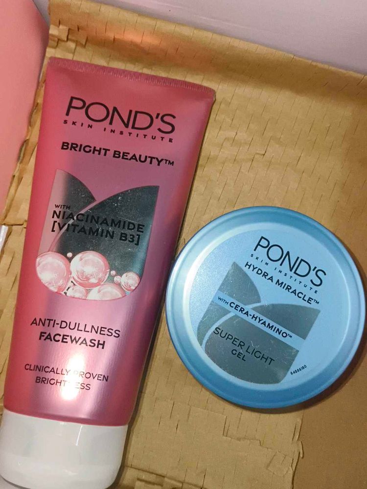 ponds face wash , moisturizer