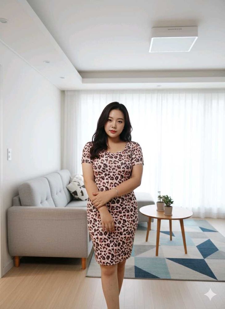 Leopard Print Bodycon Dress (bust size 32)