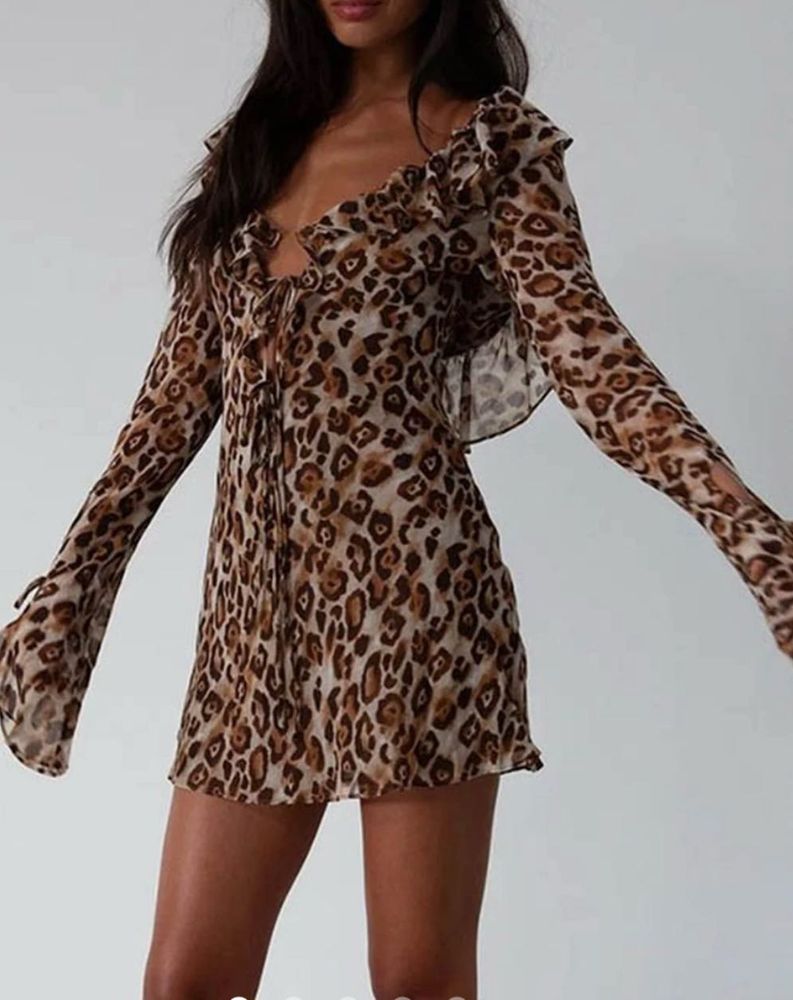Leopard Print Mini Dress