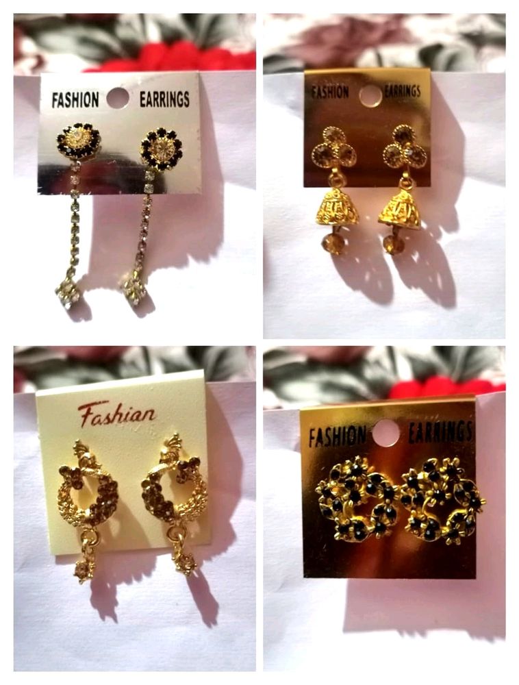 4 Traditional Earrings Set