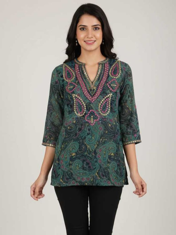 Embroidered Short Kurta