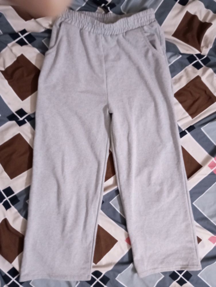 Wide Leg Grey Joggers For Gym Or Everyday Wear