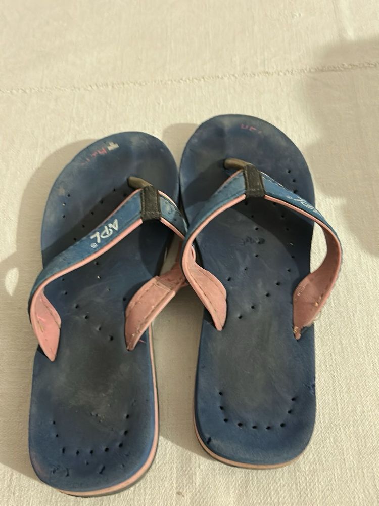 Blue APL Flip Flops