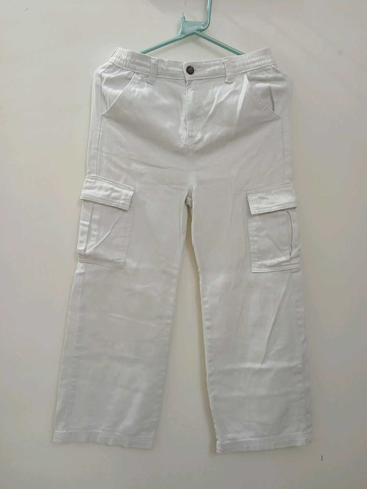 White Cargo Pants