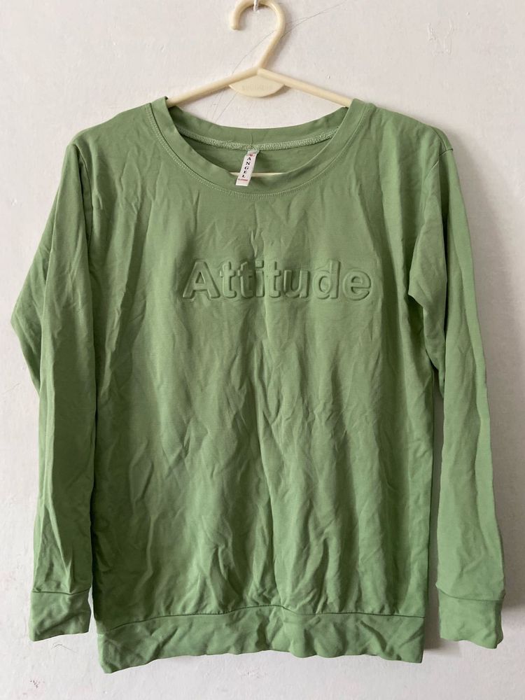 Light Green Full Sleeve Sweatshirt