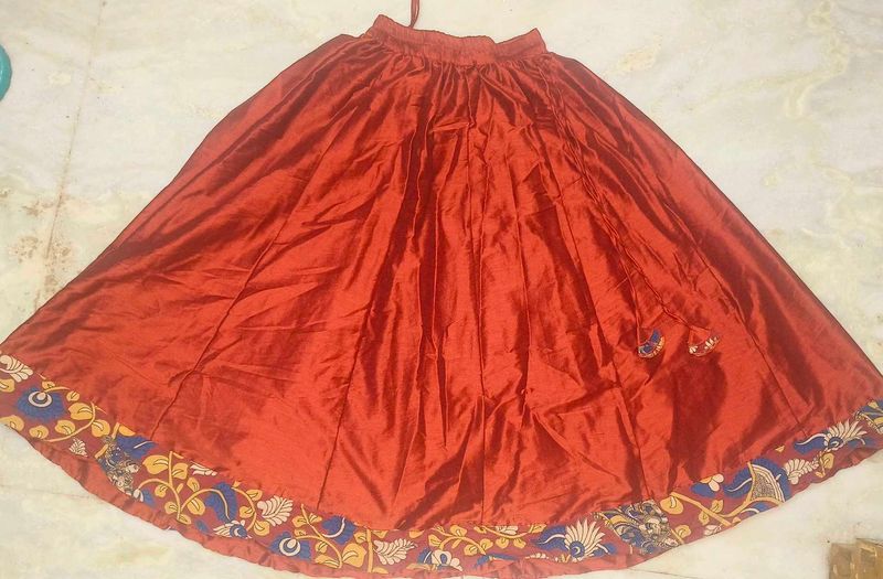 Skirt With Kalamkaari Border