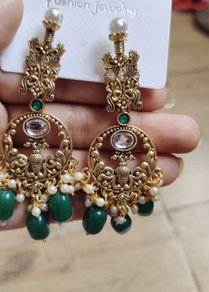 Green Earrings