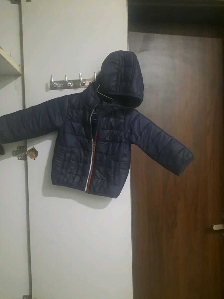 Blue Hooded Kids Jacket