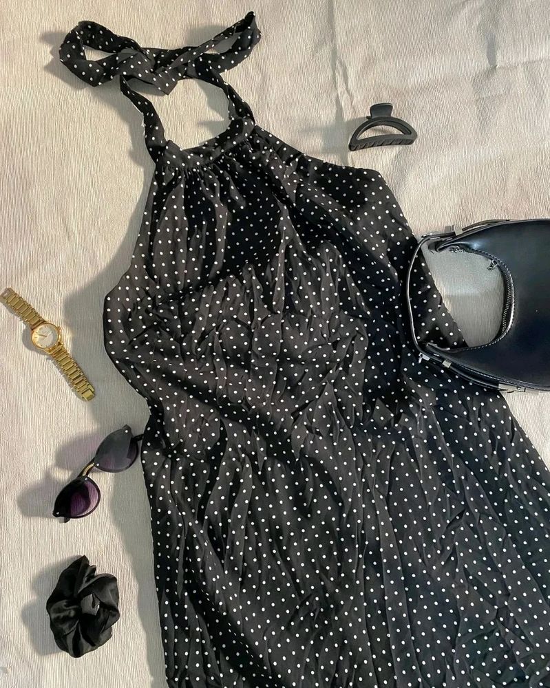 Polka Dot Halter Dress