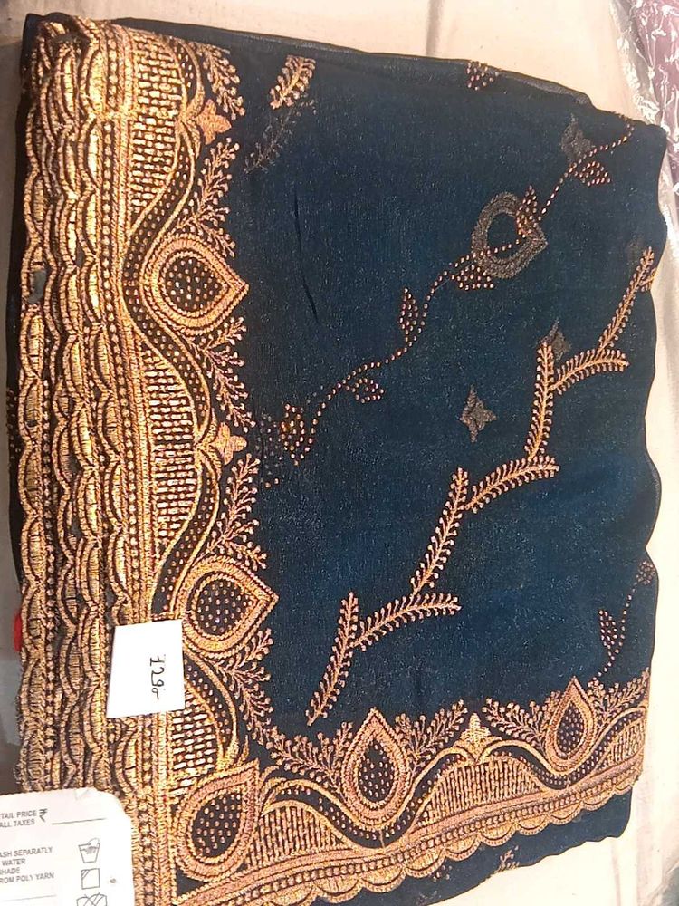 Elegant Embroidered Saree