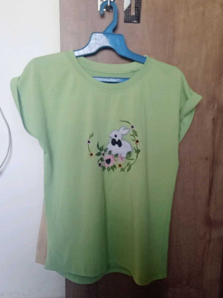 Cute Green Bunny Tee