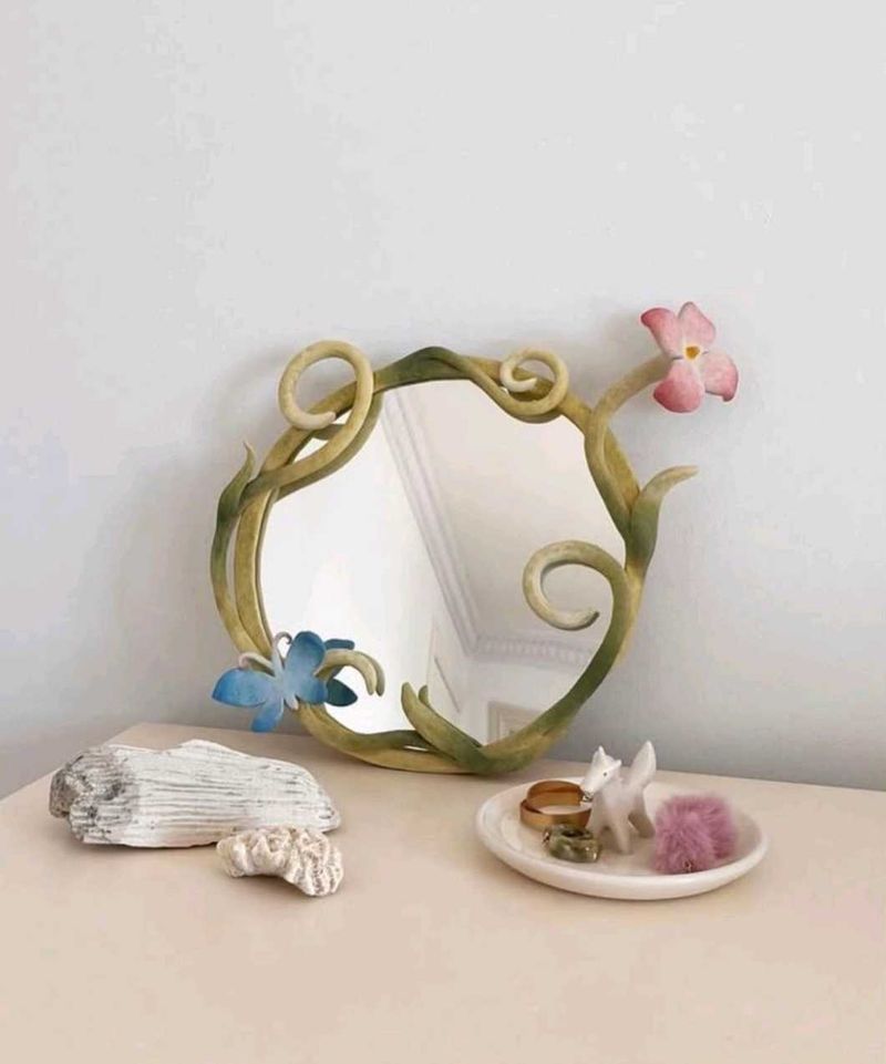 Floral Clay Mirror 🪞