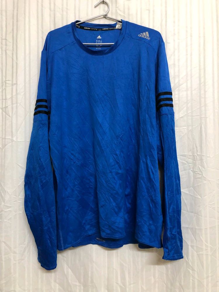 Adidas Running Blue Long Sleeve T Shirt