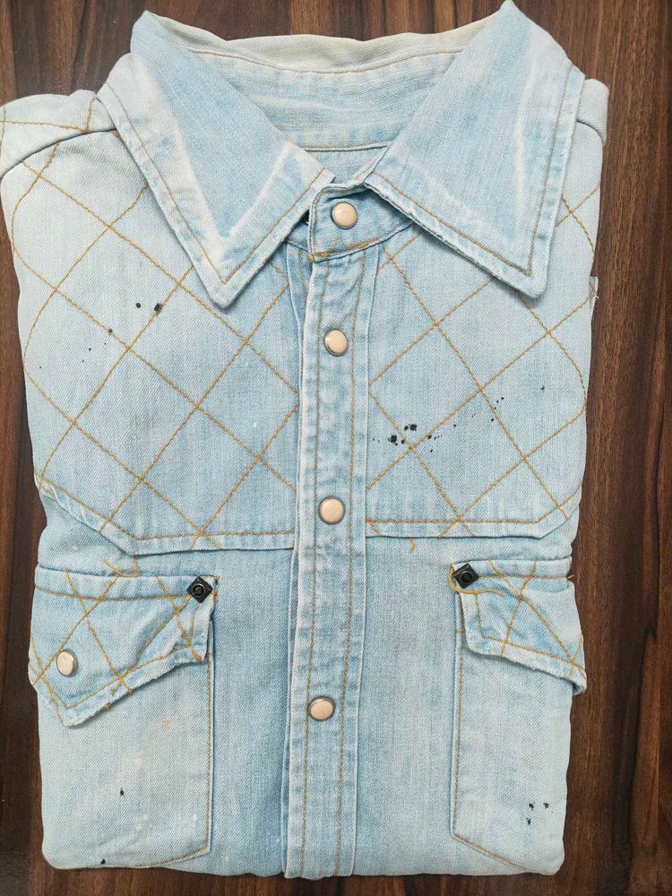 Denim half sleeve Shirt