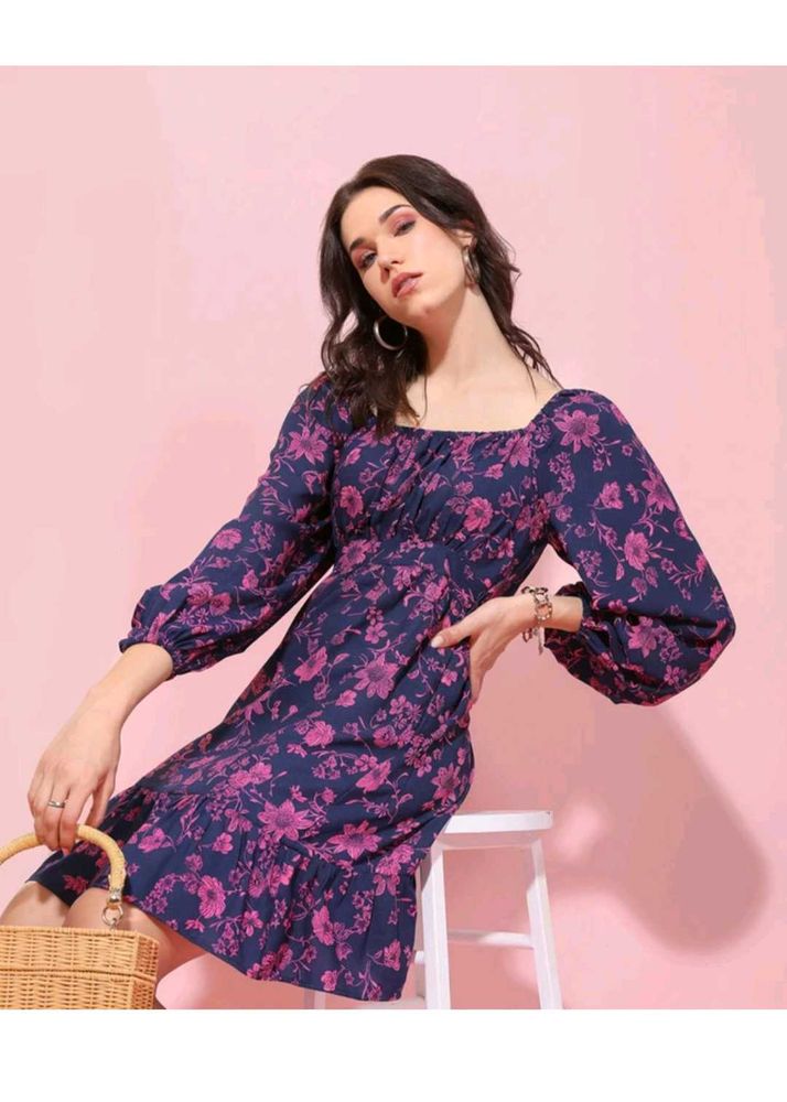 Floral Print Mini Dress