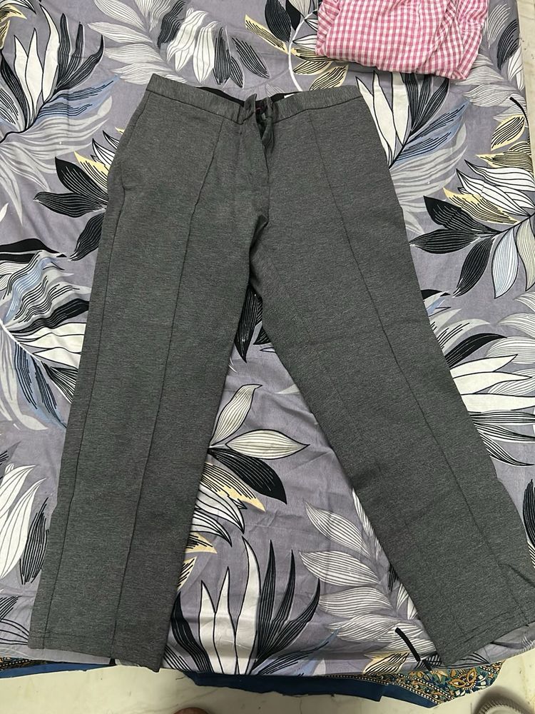 Gray Casual Pants