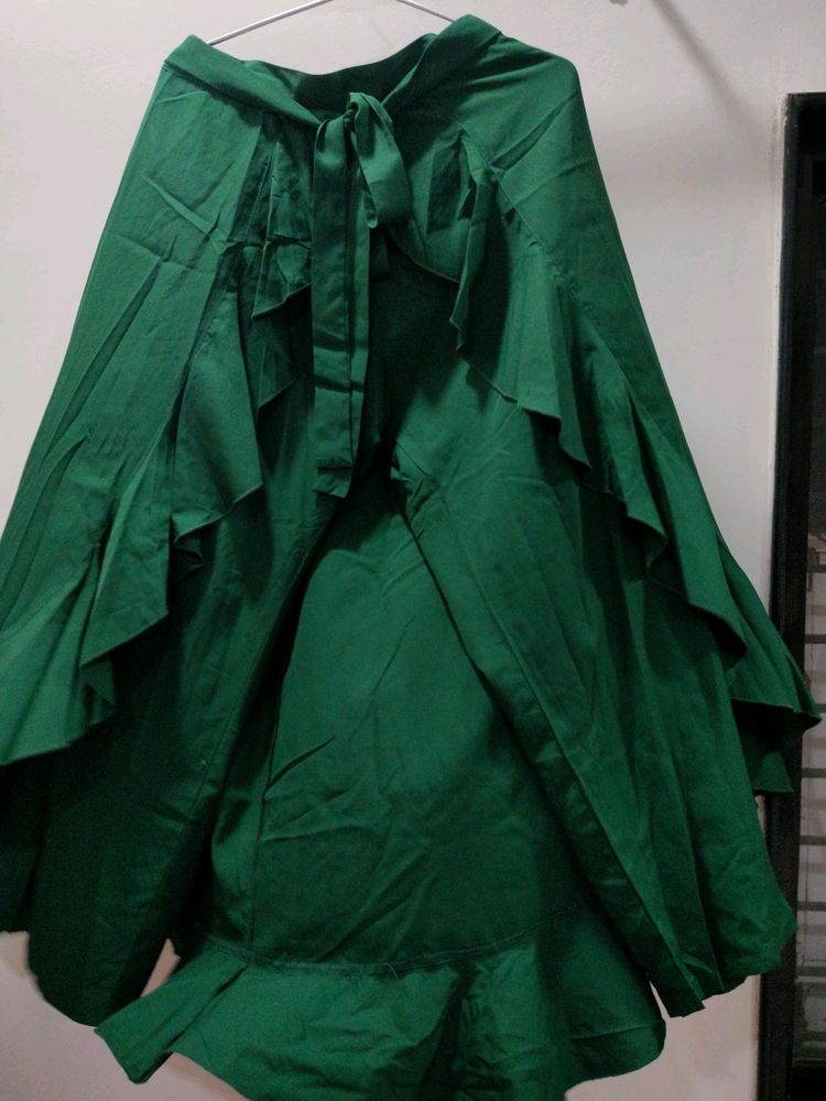 Flared Skirt With Trousers