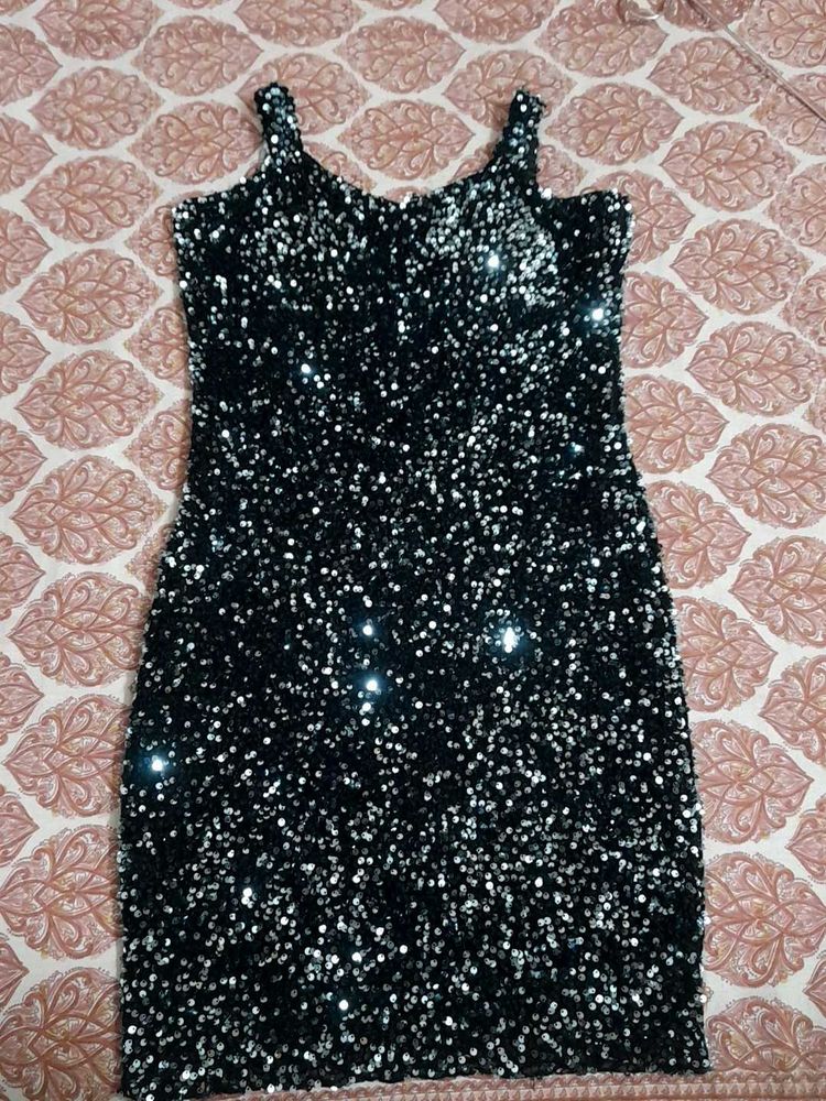 Sparkly Black Mini Dress