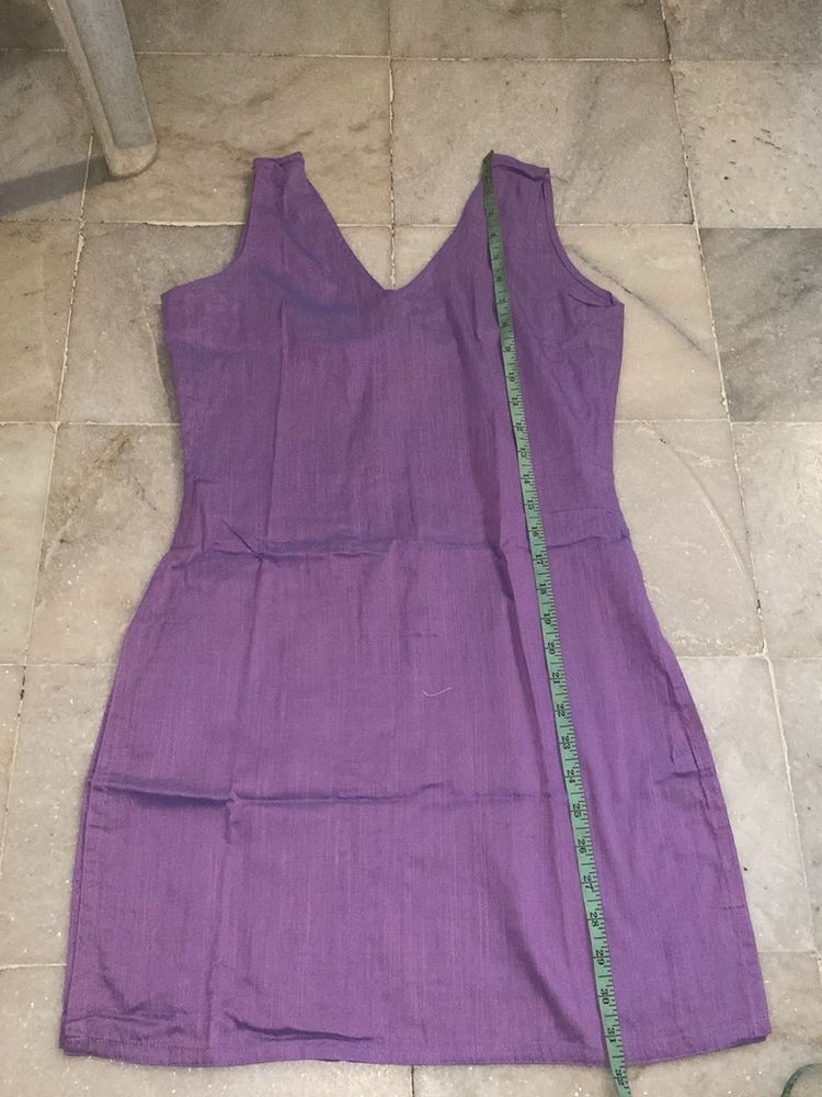 Lavander Sleeveless  Kurti