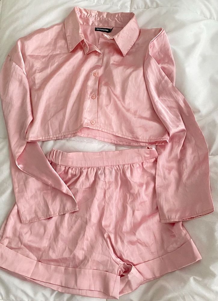 PLT pink satin dreamy loungewear set from USA 🇺🇸