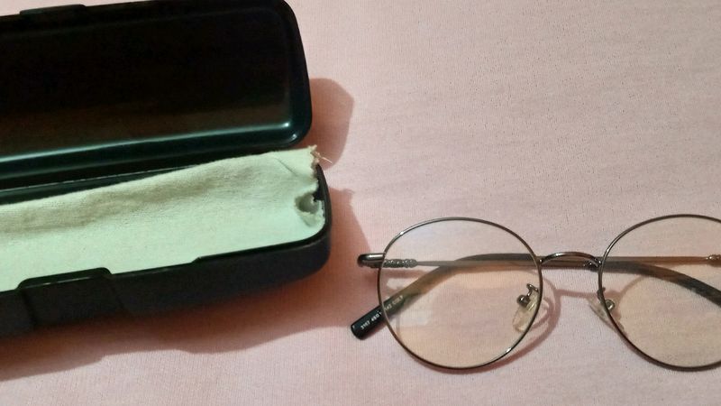 Grey Metal Round Glasses