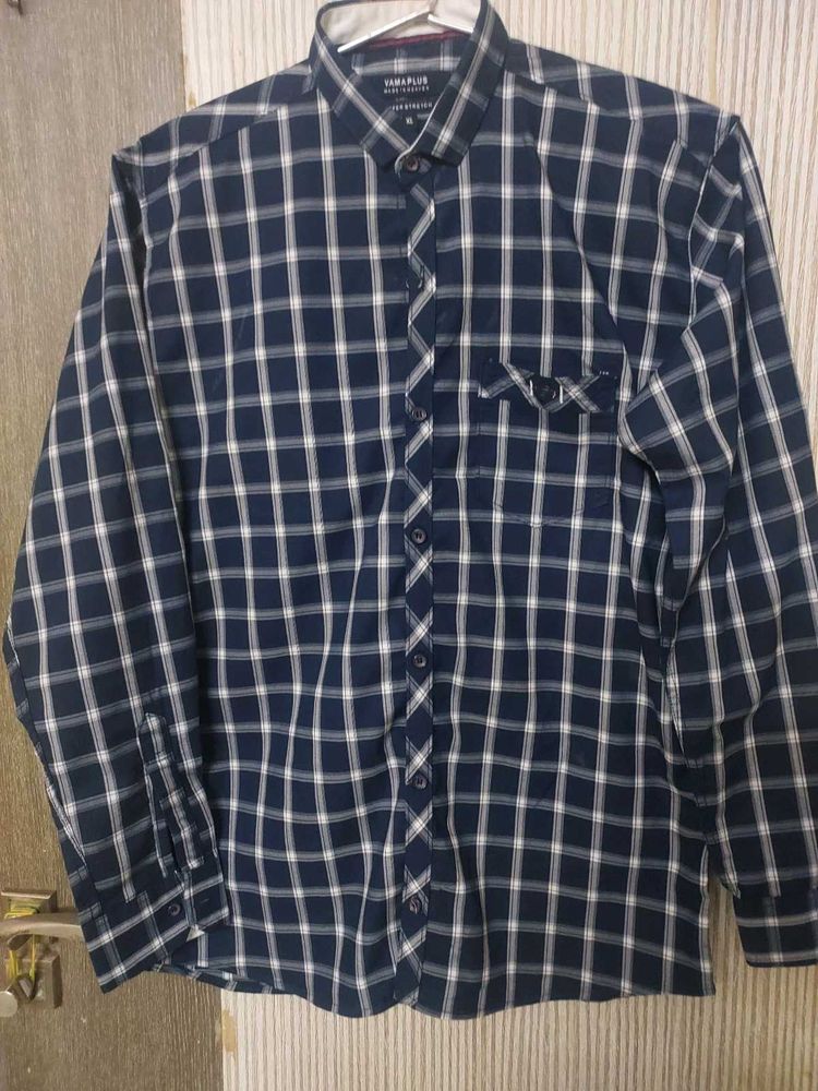 Urban Plus Blue Checked Shirt