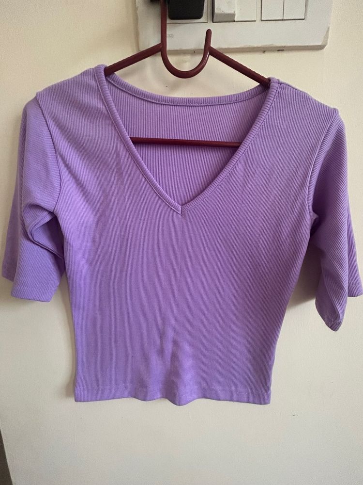 Lavender Crop Top