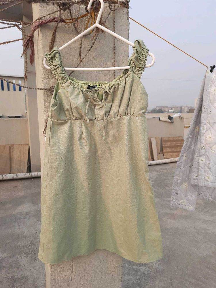 Sassafras Pista Green Dress Women