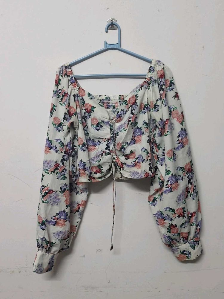 Floral Print Long Sleeve Top
