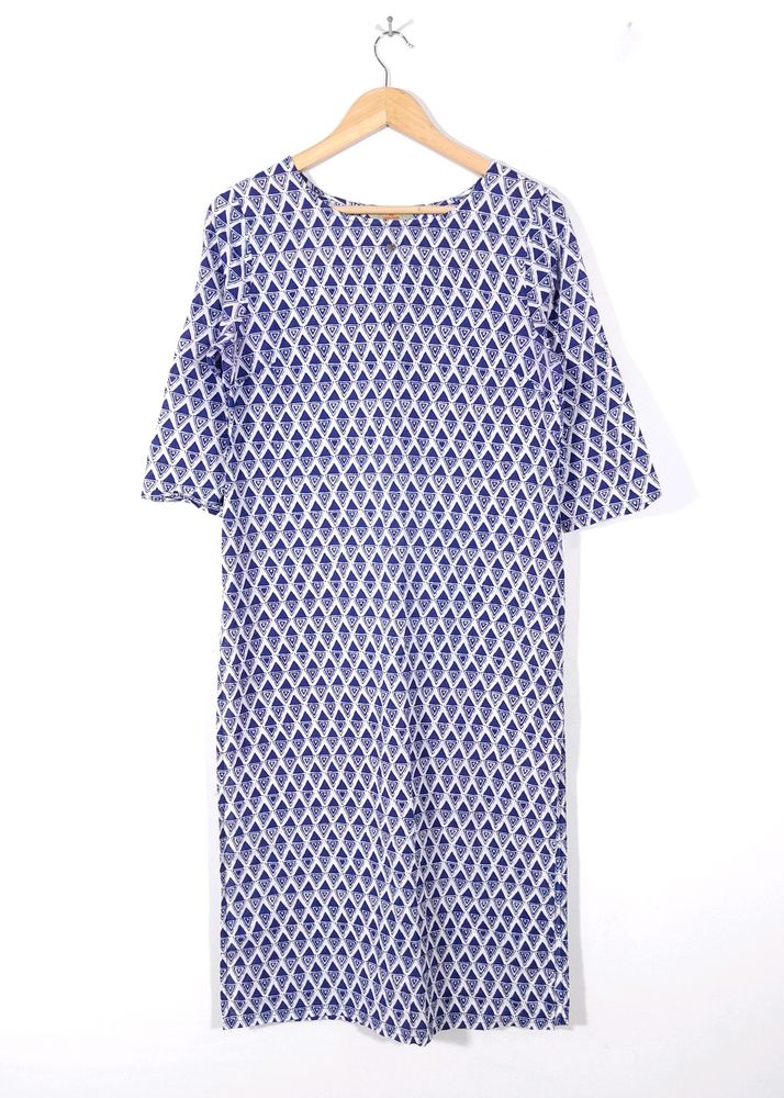 Anouk Blue Printed Kurta(Women&#39;s)