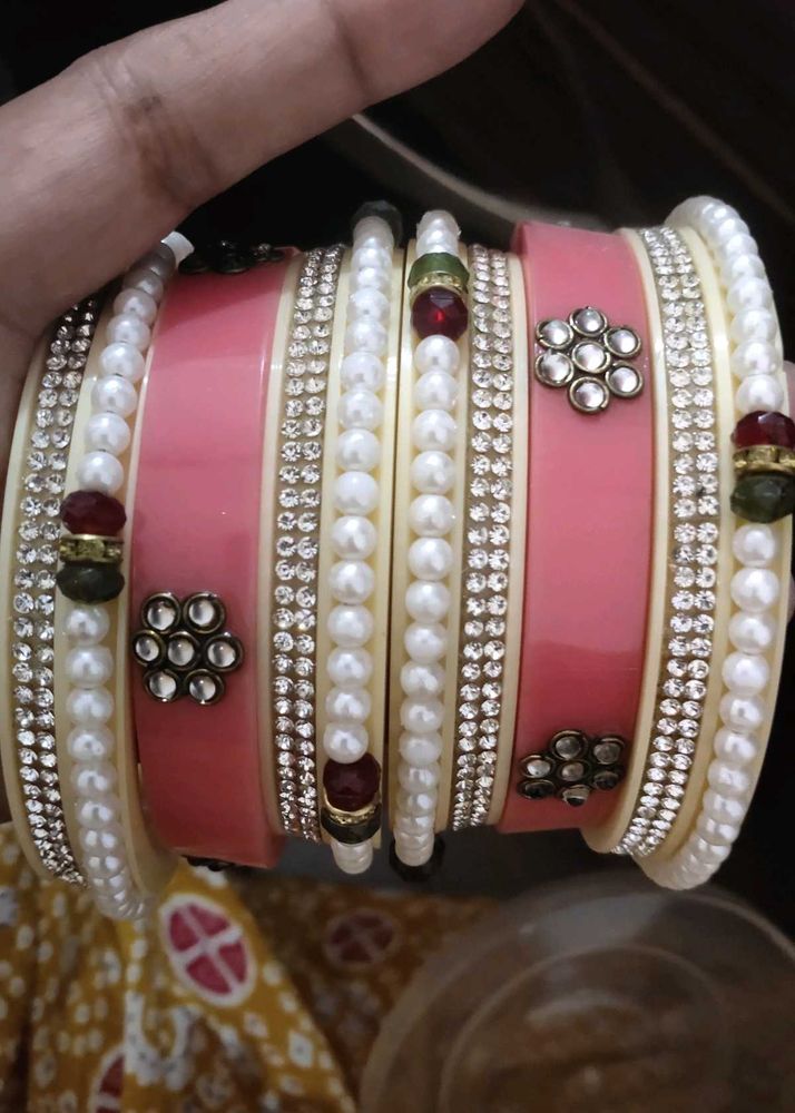 5 Set Bangles With Rajasthani Chooda