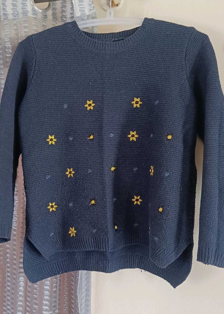 Cozy Blue Knit Sweater