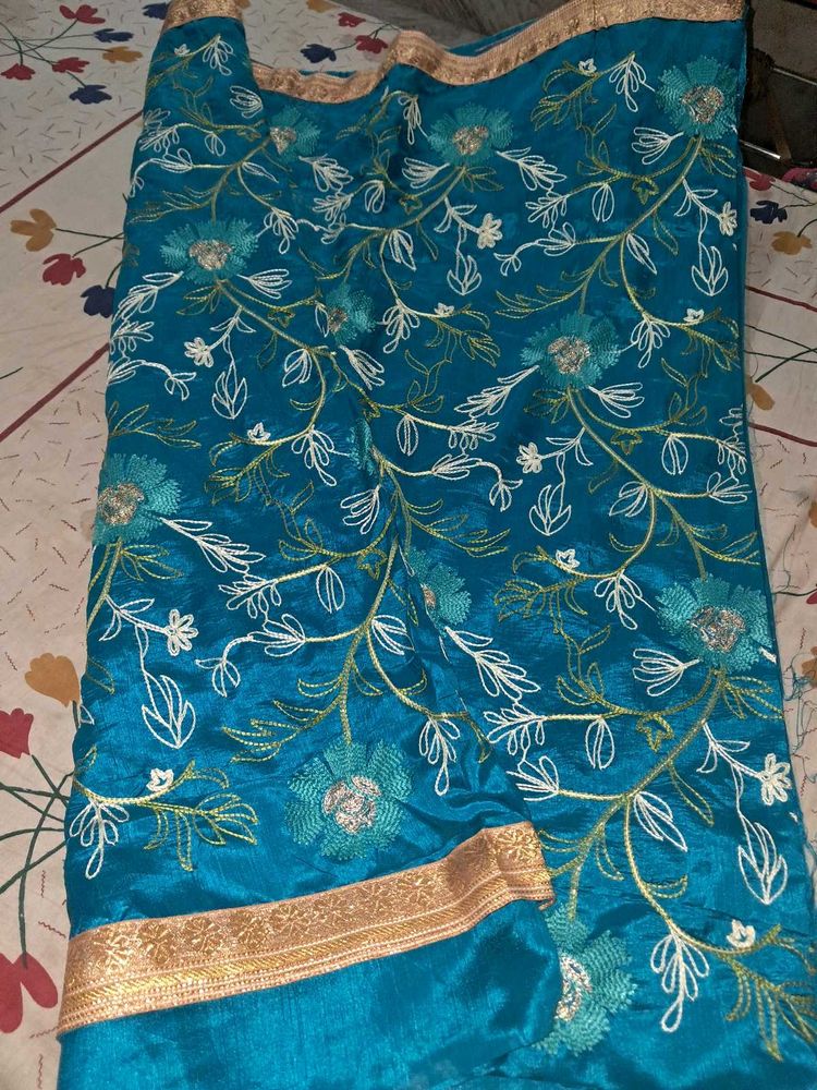 Teal Indian Dress Material