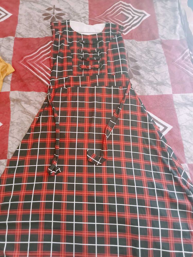 Plaid Sleeveless Dress