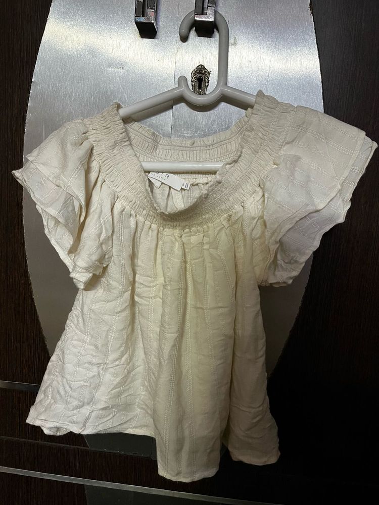 Off-Shoulder Cream Top