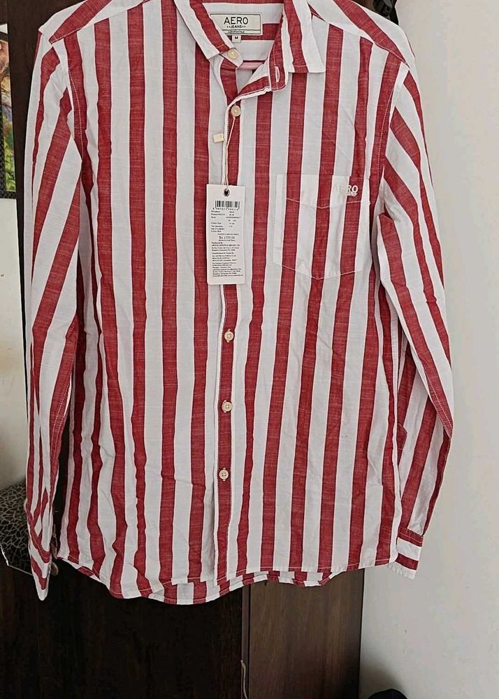 AERO Striped Button-Down Shirt